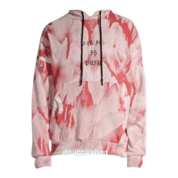 ELEVEN PARIS Cotton Marble Hoodie sz Medium